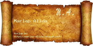 Marlep Alida névjegykártya